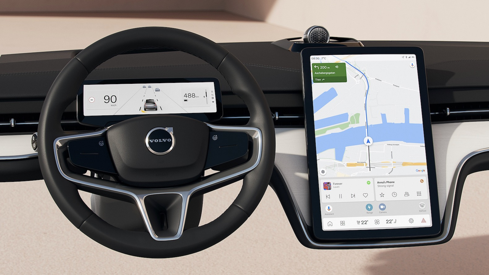 Your new Volvo EX90 gives you the info you need – when you need it