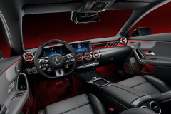 Zahlreiche Updates machen CLA und CLA Shooting Brake von Mercedes-AMG noch begehrenswerter: CLA 35 4MATIC Coupé (vorläufige Werte WLTP: Kraftstoffverbrauch kombiniert 8,5-8,1 l/100 km, CO2-Emissionen kombiniert 193-185 g/km) und CLA 35 4MATIC Shooting Brake (vorläufige Werte WLTP: Kraftstoffverbrauch kombiniert 8,7-8,3 l/100 km, CO2-Emissionen kombiniert 197-189 g/km) sowie die Topmodelle CLA 45 S 4MATIC+ Coupé (vorläufige Werte WLTP: Kraftstoffverbrauch kombiniert 9,0-8,7 l/100 km, CO2-Emissionen kombiniert 205-196 g/km) und CLA 45 S 4MATIC+ Shooting Brake (Kraftstoffverbrauch kombiniert 9,2-8,8 l/100 km, CO2-Emissionen kombiniert 209-201 g/km) // Numerous updates make the CLA and CLA Shooting Brake from Mercedes-AMG even more desirable: CLA 35 4MATIC Coupé (WLTP preliminary values: fuel consumption combined 8.5-8.1 l/100 km; CO2 emissions combined 193-185 g/km)[1] and CLA 35 4MATIC Shooting Brake (WLTP preliminary values: fuel consumption combined 8.7-8.3 l/100 km; CO2 emissions combined 197-189 g/km) and the two top models CLA 45 S 4MATIC+ Coupé (WLTP preliminary values: fuel consumption combined 9.0-8.7 l/100 km; CO2 emissions combined 205-196 g/km) and CLA 45 S 4MATIC+ Shooting Brake (fuel consumption combined 9.2-8.8 l/100 km; CO2 emissions combined 209-201 g/km)*
 
*Angaben zu Kraftstoffverbrauch und CO2-Emissionen sind vorläufig und wurden intern nach Maßgabe der Zertifizierungsmethode „WLTP-Prüfverfahren“ ermittelt. Es liegen bislang weder bestätigte Werte von einer amtlich anerkannten Prüforganisation noch eine EG-Typgenehmigung noch eine Konformitätsbescheinigung mit amtlichen Werten vor. Abweichungen zwischen den Angaben und den amtlichen Werten sind möglich.// Data on fuel consumption and CO2 emissions are provisional and have been determined internally in accordance with the ”WLTP test procedure” certification method. To date, there are neither confirmed values from an officially recognised testing organisation nor an EC type approval nor a certificate of conformity with official values. Differences between the stated figures and the official figures are possible.