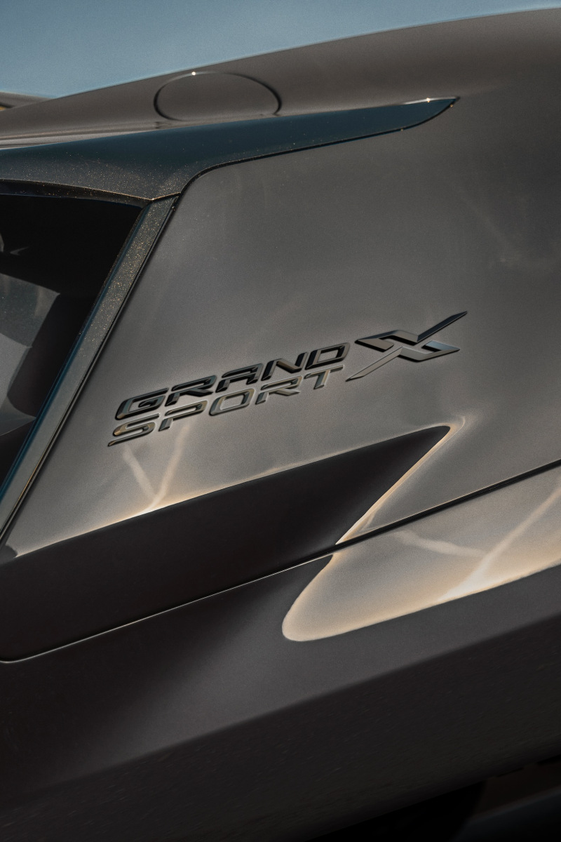 Close up view of the Grand Sport X badge