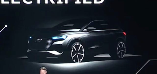 Audi to unveil compact e-tron electric SUV in Geneva audi e-tron compact suv teaser