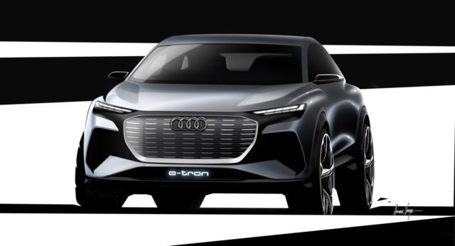 Audi Q4 e-tron concept teased ahead of its Geneva debut Audi Q4 e-tron concept