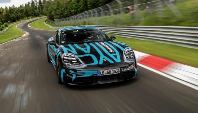 Porsche Taycan sets a new EV record at the Nürburgring-Nordschleife