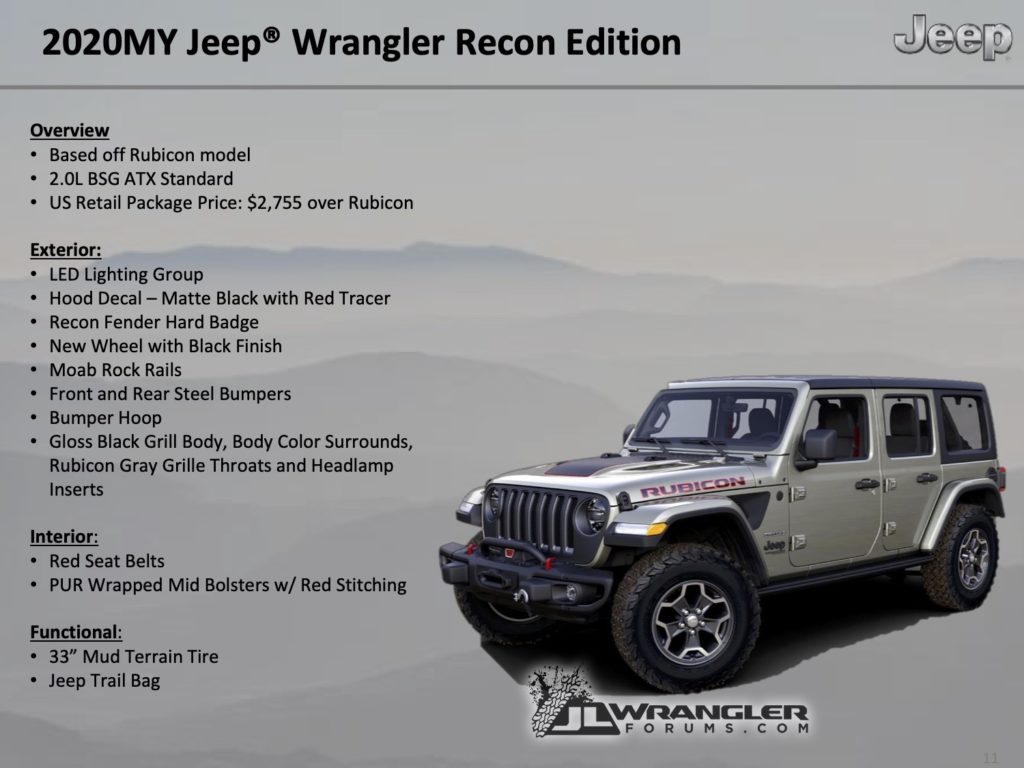 2020 Jeep Wrangler Rubicon Recon Edition