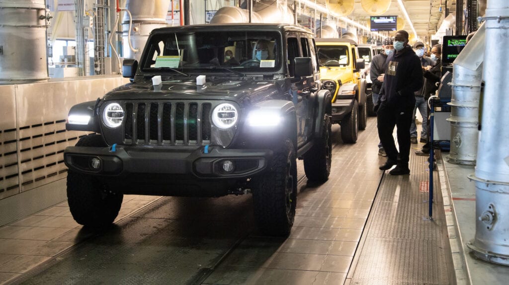 2021 Jeep Wrangler 4xe plug-in hybrid production