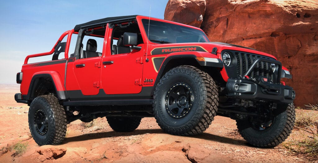 eep Red Bare Gladiator Rubicon concept