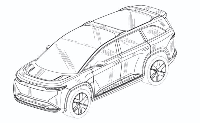 Lucid Gravity electric SUV leaked in patent drawings Lucid Gravity
