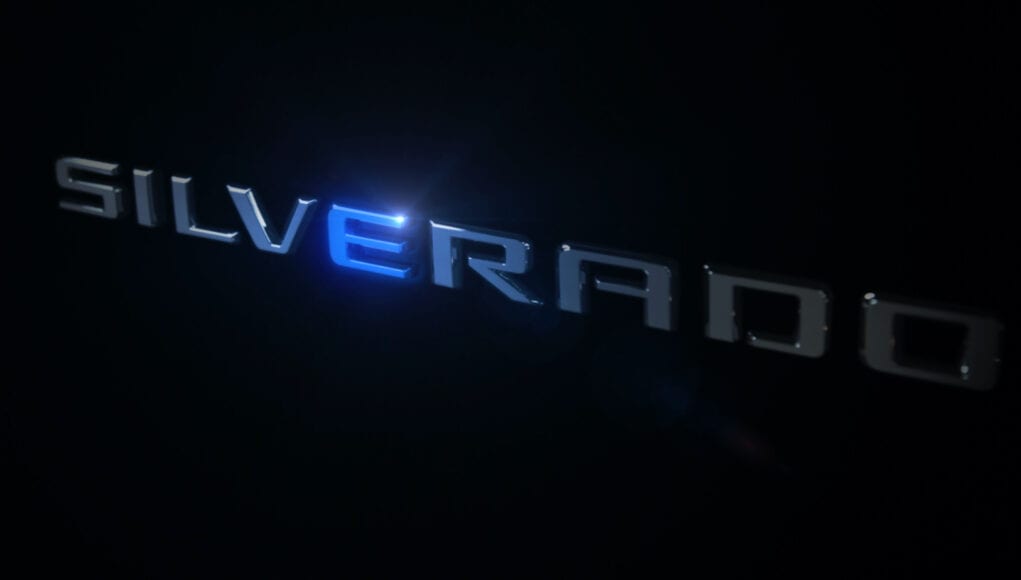 electric chevy silverado teaser