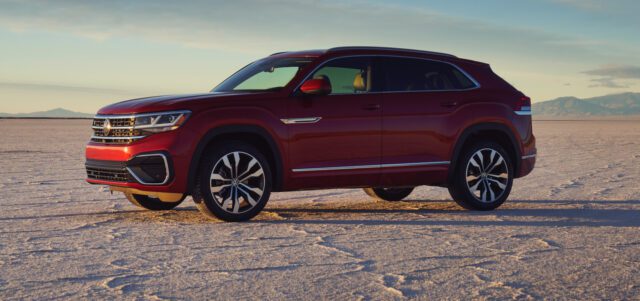 Volkswagen Atlas Cross Sport interior review focusing on two-row spaciousness