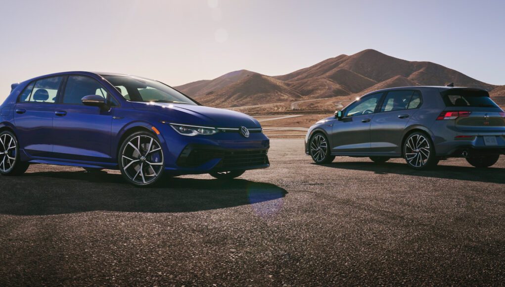 2022 VW Golf GTI and Golf R