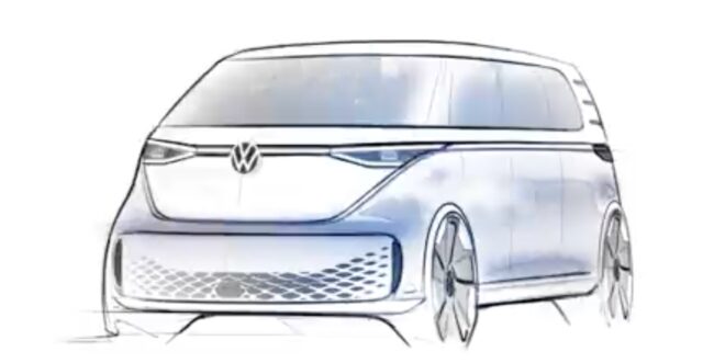 vw electric microbus teaser