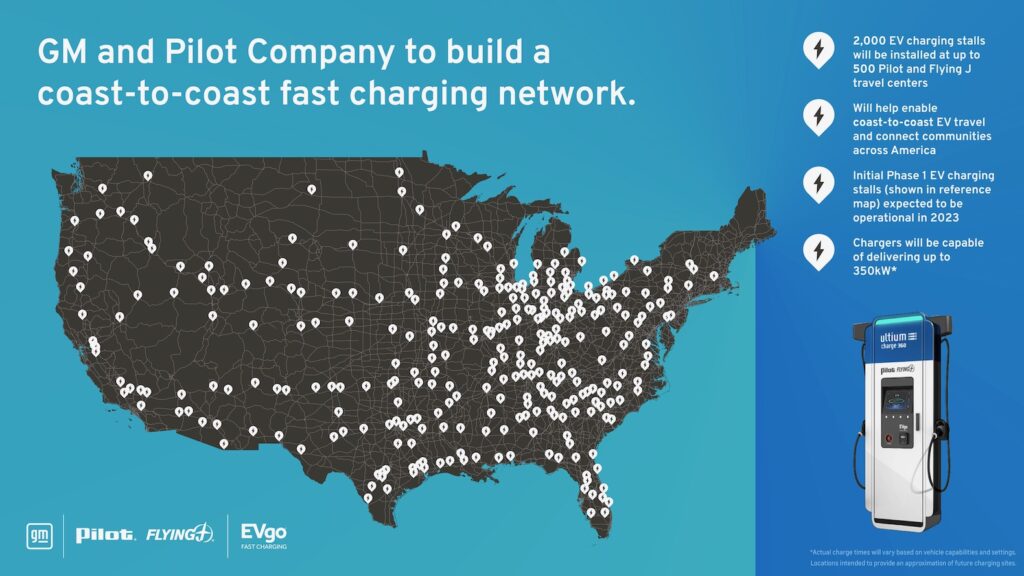 GM and Pilot Company to Build Out Coast-to-Coast EV Fast Charging Network