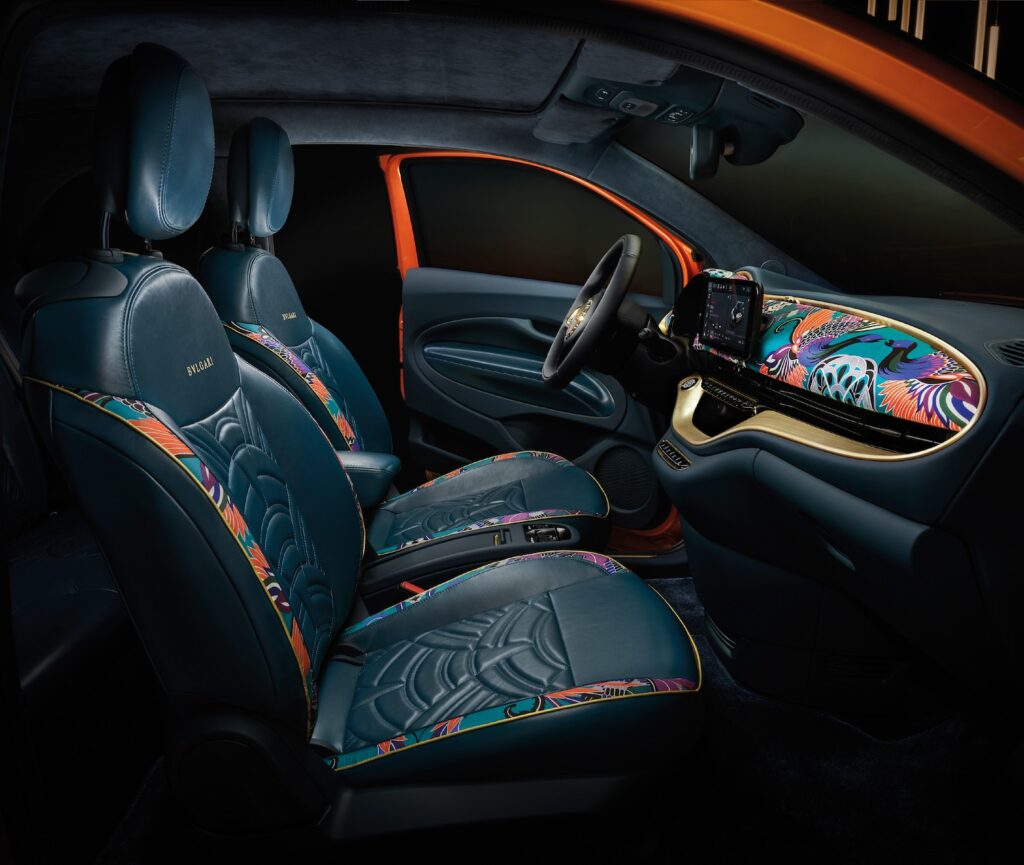 Fiat 500e Maitroppo Bulgari one-off interior