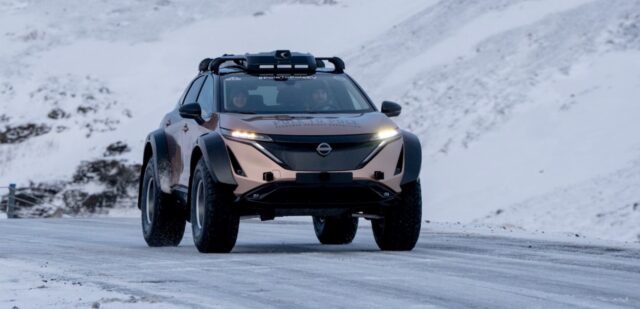2023 Nissan Ariya EV with a lifted suspension and 39-inch wheels to tackle earth’s poles Nissan Ariya Pole to Pole