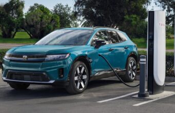 Honda Prologue at Tesla Supercharger